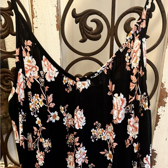 NWT LASCANA ADJUSTABLE FLORAL TANK DRESS. 2-in-one look - Picture 2 of 9